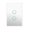 (ZWAVE) Interruptor On/Off panel táctil touch inalámbrico Zwave Plus 2 botones. Compatible con Hubitat HC8, Álula M2M, otro