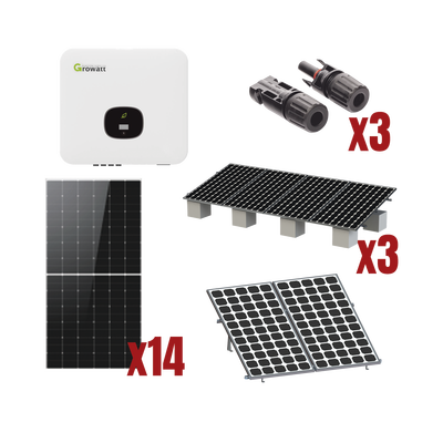 Kit Solar Interconexion / 8kW 220Vca / Inversor GROWATT / Montaje Incluido Kit Solar Interconexion / 8kW 220Vca / Inversor GROWATT / Montaje Incluido