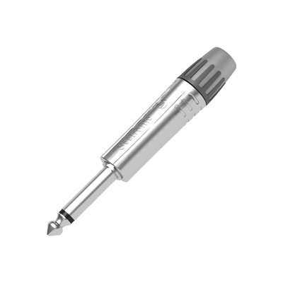 Conector 1/4 | Mono | Carcasa Cromada Perla | Contacto Niquelado | cable OD 4-7 mm Conector 1/4 | Mono | Carcasa Cromada Perla | Contacto Niquelado | cable OD 4-7 mm