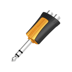 Conector Estéreo | 1/4in - 2 x RCA hembra | Adaptador de Carcasa de Plastico | Conector Estéreo | 1/4in - 2 x RCA hembra | Adaptador de Carcasa de Plastico |