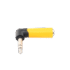 Conector Estéreo | 1/4in - 1/4in | Conector de angulo recto | Adaptador de Carcasa de Plastico Conector Estéreo | 1/4in - 1/4in | Conector de angulo recto | Adaptador de Carcasa de Plastico