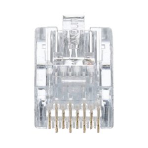 Plug RJ45 Cat5e, Para Cable UTP de Calibres 24-26 AWG, Chapado en Oro de 50 micras, Paquete de 50 piezas