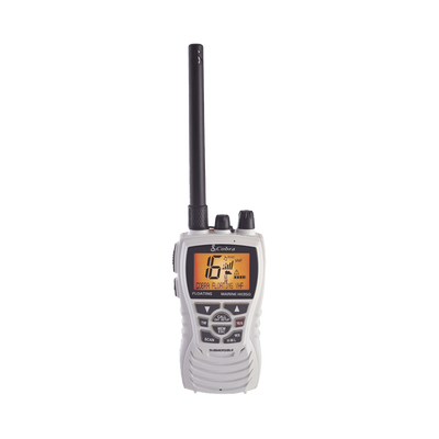 Radio portátil marino, flotante y sumergible con función de eliminación de agua de la bocina mediante vibración, potencia de RF de 6 Watts. Radio portátil marino, flotante y sumergible con función de eliminación de agua de la bocina mediante vibración, potencia de RF de 6 Watts.