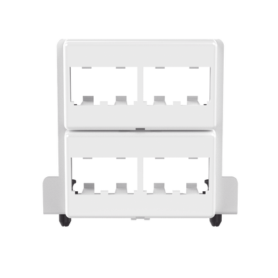 Patch Panel de 8 Puertos Mini-Com, Para Uso con Gabinetes Multipropósito, de Instalación a Presión, Color Blanco Patch Panel de 8 Puertos Mini-Com, Para Uso con Gabinetes Multipropósito, de Instalación a Presión, Color Blanco