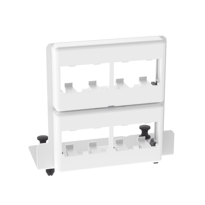 Patch Panel de 8 Puertos Mini-Com, Para Uso con Gabinetes Multipropósito, de Instalación a Presión, Color Blanco Patch Panel de 8 Puertos Mini-Com, Para Uso con Gabinetes Multipropósito, de Instalación a Presión, Color Blanco