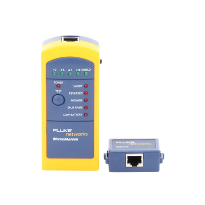 Probador de Mapa de Cableado MicroMapper™, para Verificar Rápida y Fácilmente la Integridad del Cableado de Par trenzado de Ethernet