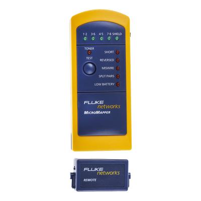 Probador de Mapa de Cableado MicroMapper™, para Verificar Rápida y Fácilmente la Integridad del Cableado de Par trenzado de Ethernet