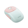 Mouse Inalámbrico FUN | Recargable| 2.4G & Bluetooth | 4 Niveles de DPI | Silencioso | Ergonómico | 5 Botones | Compatible con Windows, macOS 10.5, Android iOS Linux y Chrome OS | Color Rosa.