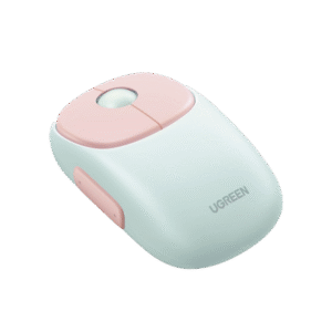 Mouse Inalámbrico FUN | Recargable| 2.4G & Bluetooth | 4 Niveles de DPI | Silencioso | Ergonómico | 5 Botones | Compatible con Windows, macOS 10.5, Android iOS Linux y Chrome OS | Color Rosa.
