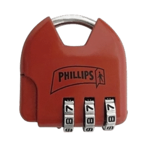 Candado de Combinación Ajustable / No Requiere Llave / Color Rojo.