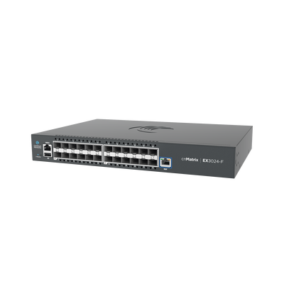 Switch cnMatrix EX3024F Ideal para Distribución en una Red Empresarial / 24 Puertos de Fibra Óptica SFP+(10 Gbps) / Capa 2 y Capa 3 / Doble Fuente de Alimentación en Corriente Alterna / Gestión Gratuita Desde la Nube