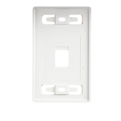 Placa de pared modular MAX, de 1 salida, color blanco, version bulk (Sin Empaque Individual)