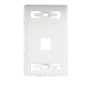 Placa de pared modular MAX, de 1 salida, color blanco, version bulk (Sin Empaque Individual)