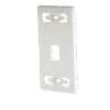 Placa de pared modular MAX, de 1 salida, color blanco, version bulk (Sin Empaque Individual)