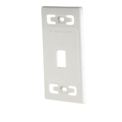 Placa de pared modular MAX, de 1 salida, color blanco, version bulk (Sin Empaque Individual)