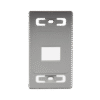 Placa de pared modular MAX, de 2 salidas, color blanco Placa de pared modular MAX, de 2 salidas, color blanco