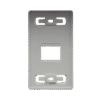 Placa de pared modular MAX, de 2 salidas, color blanco Placa de pared modular MAX, de 2 salidas, color blanco