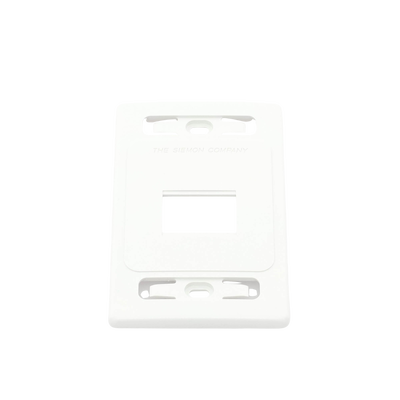 Placa de pared modular MAX, de 2 salidas, color blanco, version bulk (Sin Empaque Individual)