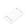 Placa de pared modular MAX, de 2 salidas, color blanco, version bulk (Sin Empaque Individual)
