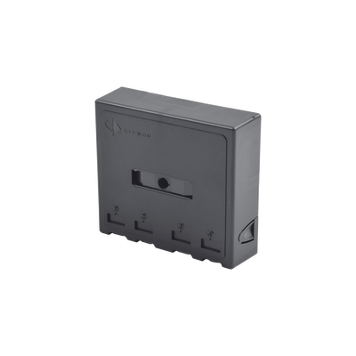 Caja de Montaje Superficial, Acepta 4 Módulos MAX, Con Puerta Protectora, Color Negro Caja de Montaje Superficial, Acepta 4 Módulos MAX, Con Puerta Protectora, Color Negro