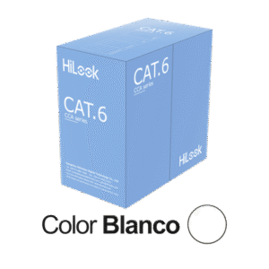 Bobina de Cable UTP 305 Mts / Cat 6 (24 AWG) / Color Blanco / PVC (CM) / Uso en Interior / CCA (Cobre con Aluminio) / Aplicaciones de CCTV y Redes de Datos Bobina de Cable UTP 305 Mts / Cat 6 (24 AWG) / Color Blanco / PVC (CM) / Uso en Interior / CCA (Cobre con Aluminio) / Aplicaciones de CCTV y Redes de Datos