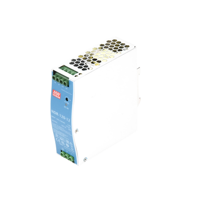 Fuente de poder industrial de 120 W, salida 12 Vcc, entrada 90~264 VCA, para montaje en riel DIN, Fuente de poder industrial de 120 W, salida 12 Vcc, entrada 90~264 VCA, para montaje en riel DIN,
