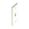 Placa de Pared Vertical, Salida Para 1 Puerto Keystone, Color Blanco Mate