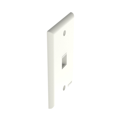 Placa de Pared Vertical, Salida Para 1 Puerto Keystone, Color Blanco Mate