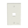 Placa de Pared Vertical, Salida Para 1 Puerto Keystone, Color Blanco Mate