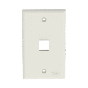 Placa de Pared Vertical, Salida Para 1 Puerto Keystone, Color Blanco Mate
