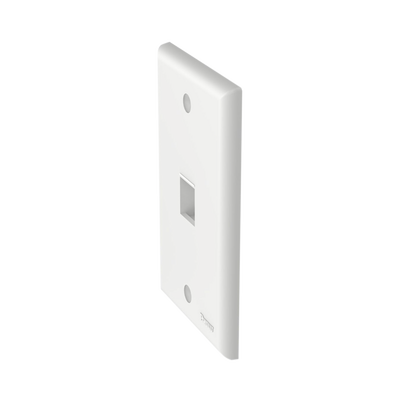 Placa de Pared Vertical, Salida Para 1 Puerto Keystone, Color Blanco