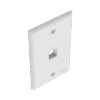 Placa de Pared Vertical, Salida Para 1 Puerto Keystone, Color Blanco