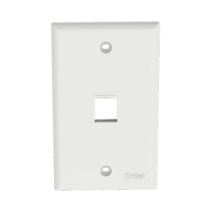 Placa de Pared Vertical, Salida Para 1 Puerto Keystone, Color Blanco