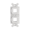 Marco de Módulo Dúplex, Para Placas Frontales Estándar NEMA 106, Acepta 2 Módulos Keystone, Color Blanco