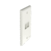Placa de Pared Vertical, Salida Para 2 Puertos Keystone, Color Blanco Mate