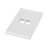 Placa de Pared Vertical, Salida Para 2 Puertos Keystone, Color Blanco