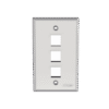 Placa de Pared Vertical, Salida Para 3 Puertos Keystone, Color Blanco