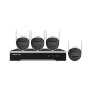 Kit IP Inalámbrico 1080p / NVR 4 Canales / 4 Cámaras Bala para Exterior / 1 HDD de 1 TB / Modo Repetidor