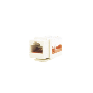 Conector Jack Estilo Leadframe, Tipo Keystone, Categoría 5e, de 8 posiciones y 8 cables, Color Blanco mate Conector Jack Estilo Leadframe, Tipo Keystone, Categoría 5e, de 8 posiciones y 8 cables, Color Blanco mate