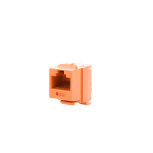 Conector Jack Estilo 110 (de Impacto), Tipo Keystone, Categoría 6, de 8 posiciones y 8 cables, Color Naranja Conector Jack Estilo 110 (de Impacto), Tipo Keystone, Categoría 6, de 8 posiciones y 8 cables, Color Naranja