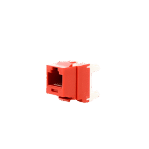 Conector Jack Estilo 110 (de Impacto), Tipo Keystone, Categoría 6, de 8 posiciones y 8 cables, Color Rojo Conector Jack Estilo 110 (de Impacto), Tipo Keystone, Categoría 6, de 8 posiciones y 8 cables, Color Rojo