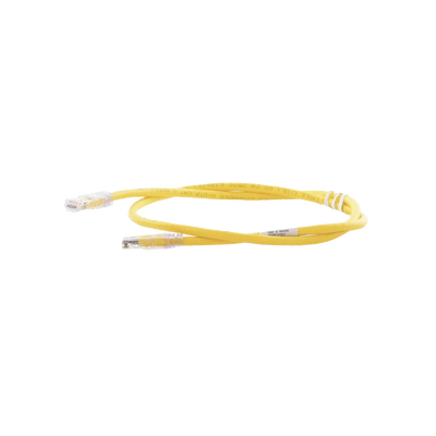 Cable de parcheo UTP Categoría 6, con plug modular en cada extremo - 1 m. - Amarillo