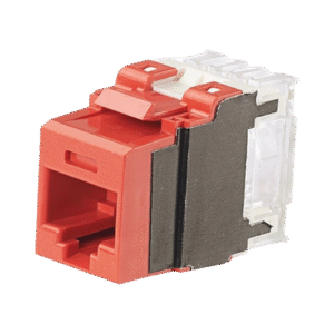 Conector Jack Estilo 110 (de Impacto), Tipo Keystone, Categoría 6A, de 8 posiciones y 8 cables, Color Rojo Conector Jack Estilo 110 (de Impacto), Tipo Keystone, Categoría 6A, de 8 posiciones y 8 cables, Color Rojo