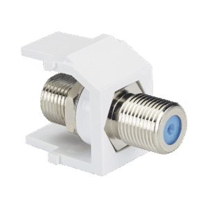 Módulo Acoplador Coaxial Tipo F, Keystone, de 75 Ohms, 3.0 GHz, Color Blanco