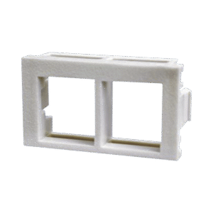 Inserto Plano de 1/3, Espacio para Dos Módulos Keystone, Color Blanco