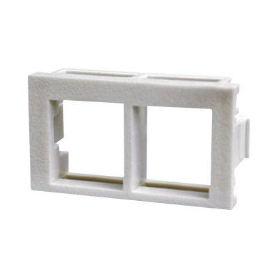 Inserto Plano de 1/3, Espacio para Dos Módulos Keystone, Color Blanco