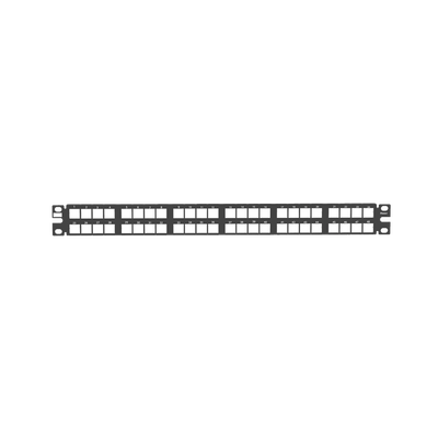 Panel de Parcheo Modular de Alta Densidad, Keystone (Sin Conectores), Identificación con Etiqueta Adhesiva, de 48 Puertos en 1 UR Panel de Parcheo Modular de Alta Densidad, Keystone (Sin Conectores), Identificación con Etiqueta Adhesiva, de 48 Puertos en 1 UR