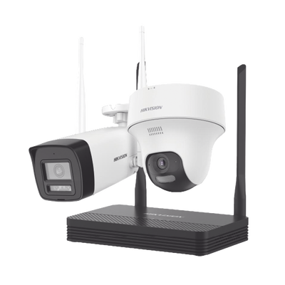 Kit IP Inalámbrico 2 Megapíxel / NVS 4 Canales / 1 Cámara Bala Exterior + 1 Cámara Turret Interior con Lente 2.8 mm y Dual Light / Audio Bidireccional (Micrófono y Bocina) / Soporta Micro SD de 512 GB Kit IP Inalámbrico 2 Megapíxel / NVS 4 Canales / 1 Cámara Bala Exterior + 1 Cámara Turret Interior con Lente 2.8 mm y Dual Light / Audio Bidireccional (Micrófono y Bocina) / Soporta Micro SD de 512 GB