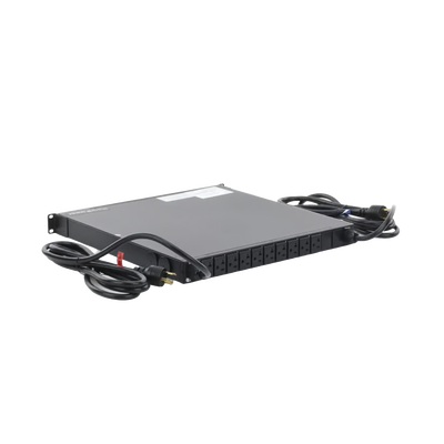 PDU Monitoreable de Transferencia Automática ATS (Fuente Redundante), Con 10 Salidas 5-15R, Enchufes de Entrada L5-20P, Instalación Horizontal de 19in, 1UR, 20 Amp, 120 Vca PDU Monitoreable de Transferencia Automática ATS (Fuente Redundante), Con 10 Salidas 5-15R, Enchufes de Entrada L5-20P, Instalación Horizontal de 19in, 1UR, 20 Amp, 120 Vca