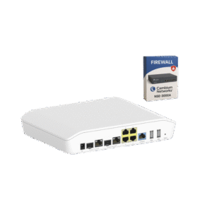 Kit Router/Firewall con licencia incluida NSE-SUB-3000-1 / función SD-WAN NSE3000 / 2 puertos WAN Gigabit + 2 SFP combo / 4 puertos LAN Gigabit / Gestión Unificada de Amenazadas / Administración desde la Nube / Hasta 1,000 dispositivo